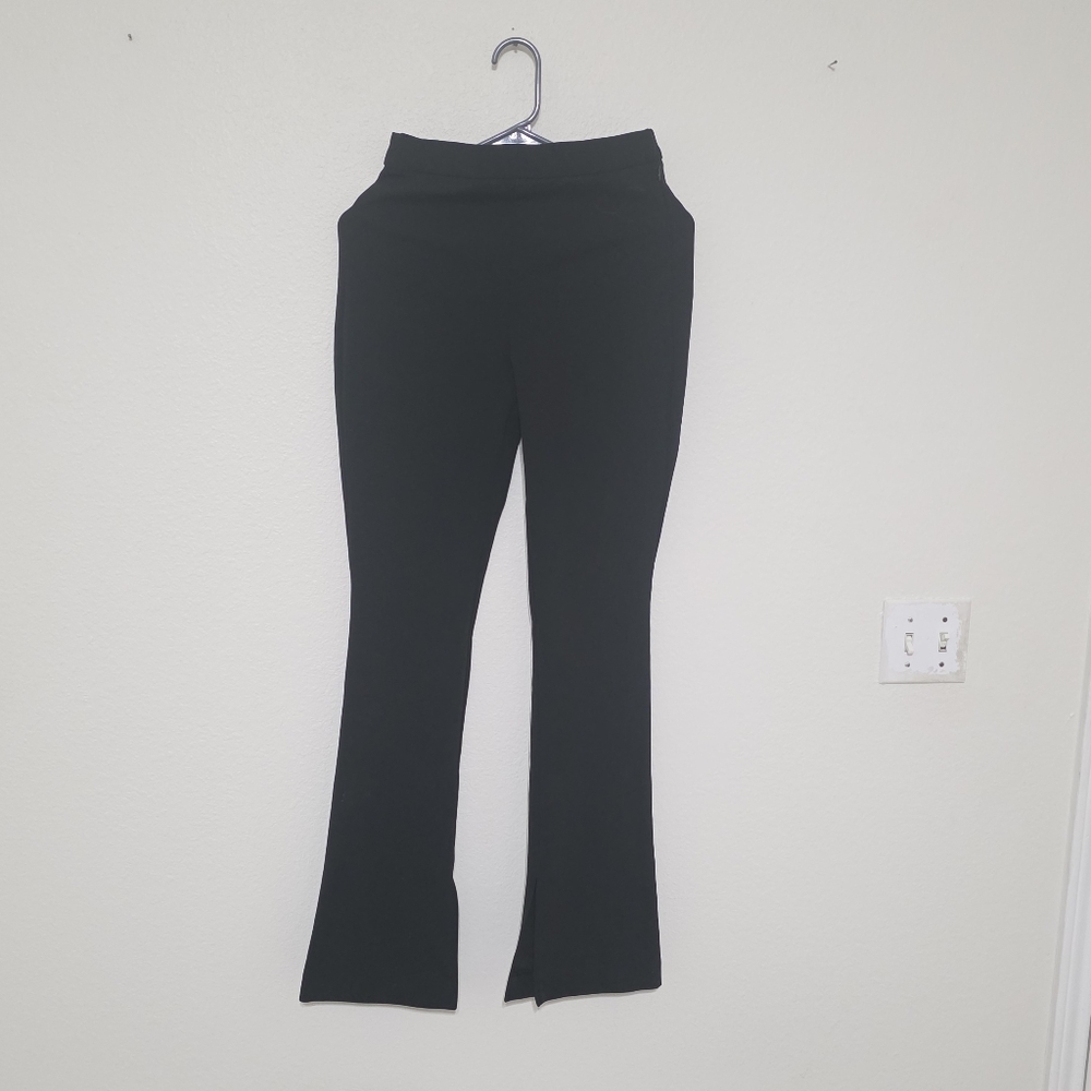 "Express" Skyscraper Super High Rise Pants XS Black Slit Flare Stretch Black XS
